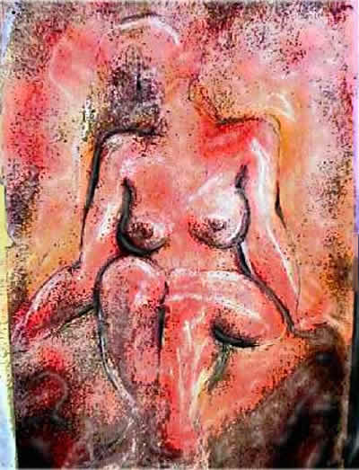 Femme la rouge, Frau in rot